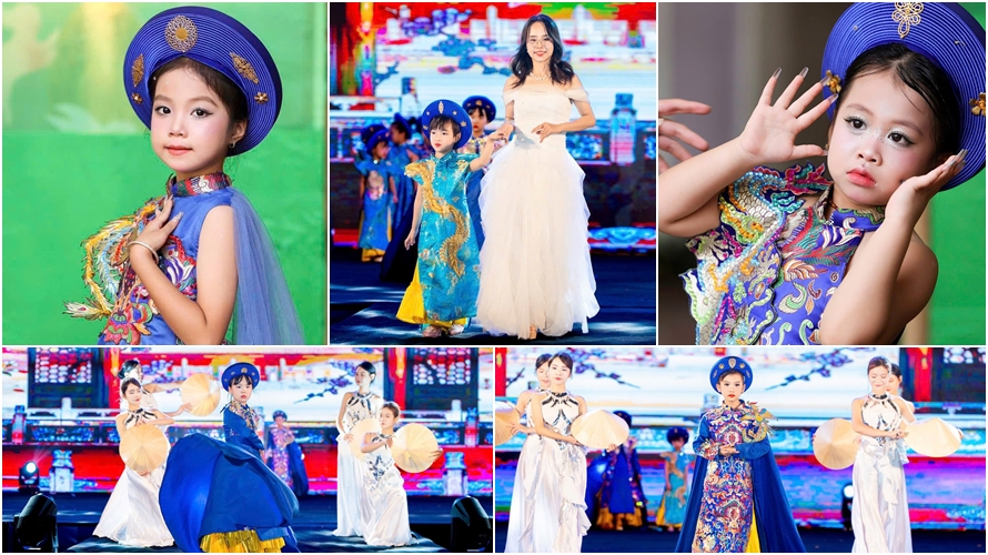 Năm gương mặt nhí đảm nhận vị trí quan trọng trong BST “Long Phụng” tại Fashion show “Trong veo”